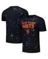 Majestic Threads Men's Black/white New York Mets Splatter T-shirt In Black