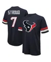 Majestic Threads Men's C.j. Stroud Navy Houston Texans Oversized Name Number T-shirt In Navy