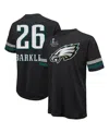 Majestic Threads Men's Saquon Barkley Black Philadelphia Eagles Super Bowl Lix Champions Oversized Player Nam In Black