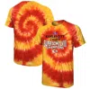 MAJESTIC MAJESTIC THREADS RED KANSAS CITY CHIEFS SUPER BOWL LVIII CHAMPIONS SOFT HAND TIE-DYE T-SHIRT