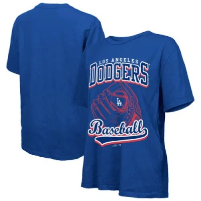 Majestic Threads Royal Los Angeles Dodgers Oversized First Base T-shirt In Blue