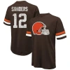 Majestic Threads Shedeur Sanders Brown Cleveland Browns 2025 Nfl Draft Oversized T-shirt In Brown