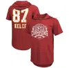 MAJESTIC MAJESTIC THREADS TRAVIS KELCE RED KANSAS CITY CHIEFS SUPER BOWL LVIII PLAYER NAME & NUMBER TRI-BLEND