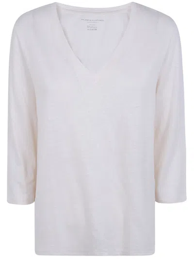 Majestic Three Quarter Sleeve Shirt In White
