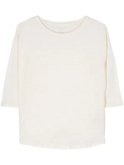 Majestic Three Quarter Sleeve T-shirt In Neutral