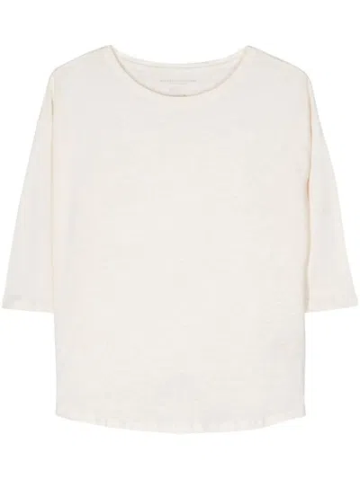 Majestic Three Quarter Sleeve T-shirt In Neutral