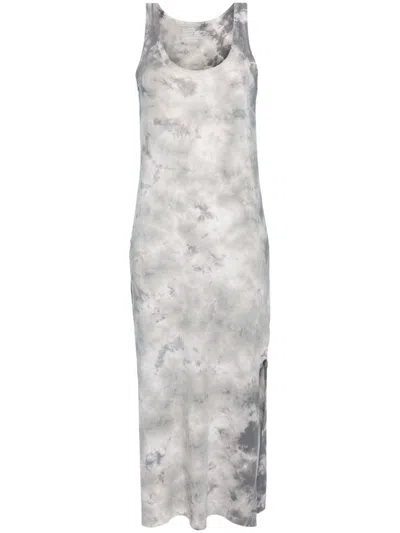 Majestic Tie-dye Jersey Maxi Dress In Grey