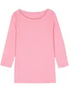 Majestic T-shirt Mit Rundem Ausschnitt In Multicolor