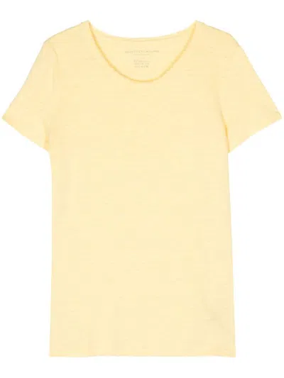 Majestic Short Sleeve Round Neck T-shirt In Gelb