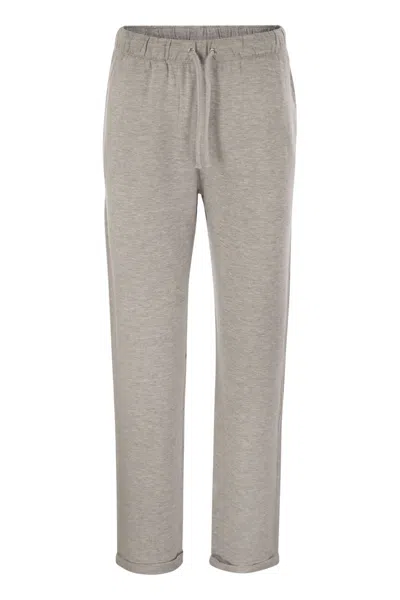MAJESTIC MAJESTIC TROUSERS WITH DRAWSTRING WAIST
