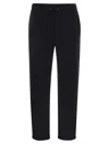 Majestic Trousers With Drawstring Waist In Black