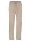Majestic Trousers With Drawstring Waist In Neutral