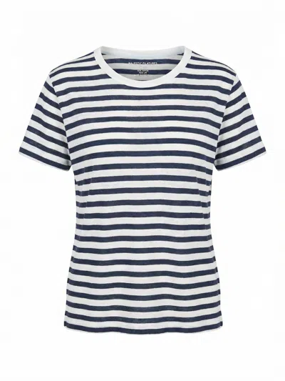 Majestic Striped Short-sleeve T-shirt In Blue