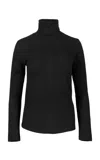 Majestic Turtleneck Cotton-cashmere Turtleneck Top In Black
