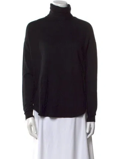 Pre-owned Majestic Turtleneck Long Sleeve Sweatshirt W/ Tags In Black
