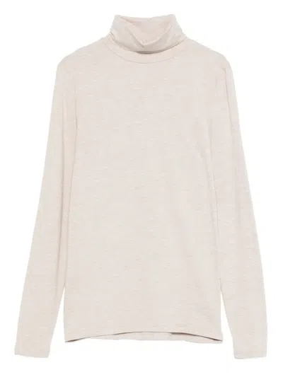 Majestic Turtleneck Long-sleeve Top In Neutral