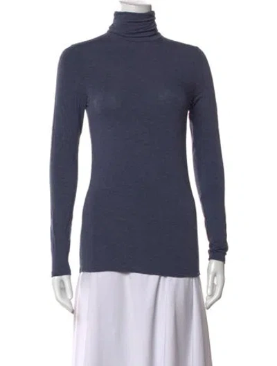Pre-owned Majestic Turtleneck Sweater In Blue