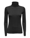 Majestic Cashmere Blend High-neck Sweater In Grey