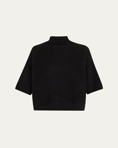 Majestic Ultra-soft Turtleneck Sweater In Black