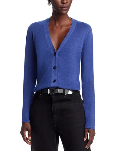 Majestic V Neck Cardigan In Blue