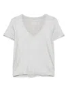 Majestic V-neck Short Sleeve T-shirt In Metallic