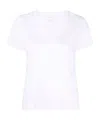 Majestic Soft Touch Short-sleeve V-neck Tee In White