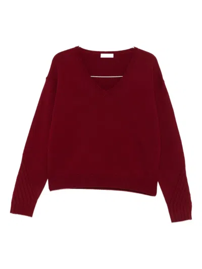 Majestic V-neck Sweater In Brown