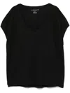 Majestic V-neck T-shirt In 黑色