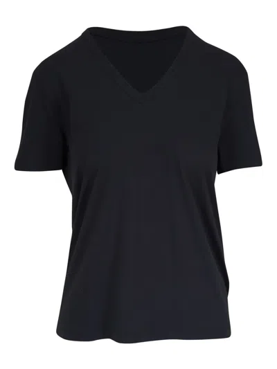 Majestic V-neck T-shirt In Black