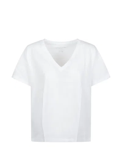 Majestic V-neck T-shirt In White