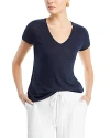 Majestic V Neck Tee In Marine