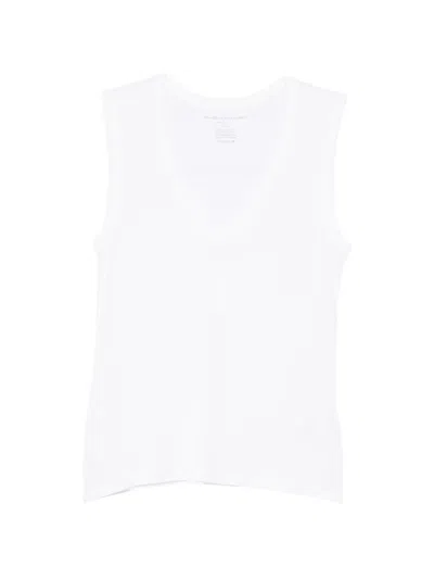 Majestic V-neck Top In White