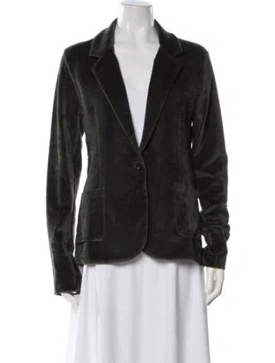 Pre-owned Majestic Velvet Blazer W/ Tags In Green