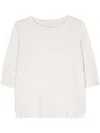 MAJESTIC VISCOSE BOAT-NECK T-SHIRT