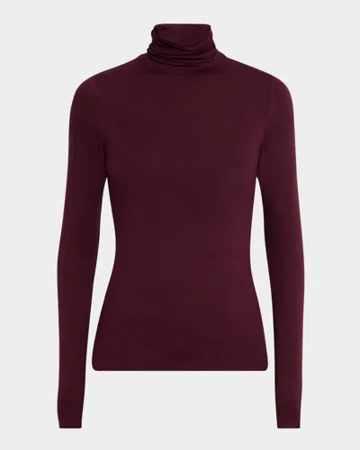MAJESTIC VISCOSE JERSEY TURTLENECK
