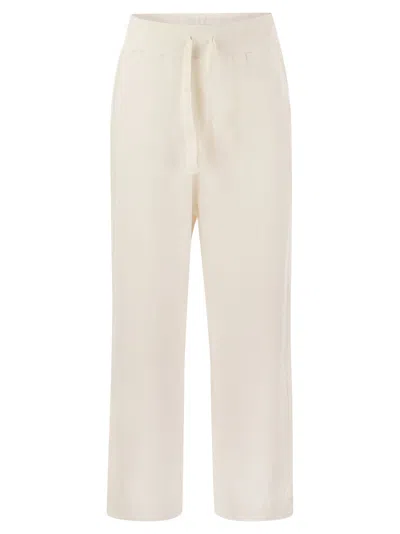 Majestic Viscose Trousers In Cream