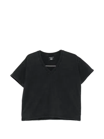 Majestic V-neck Short-sleeve T-shirt In Black