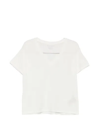 Majestic V-neck Short-sleeve T-shirt In Neutral