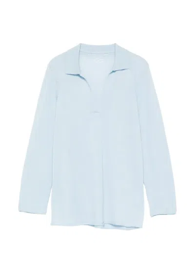 Majestic V-neck T-shirt In Blue