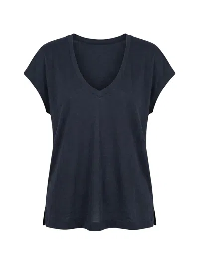 Majestic V-neck T-shirt In Blue