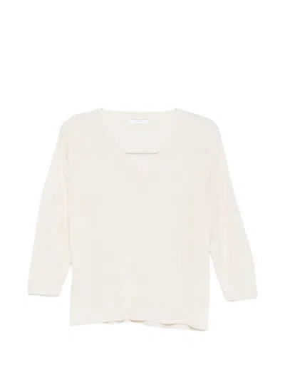 Majestic V-neck T-shirt In Neutral