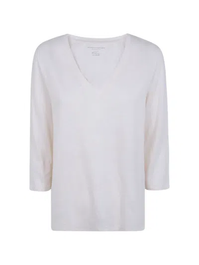 Majestic V-neck T-shirt In White