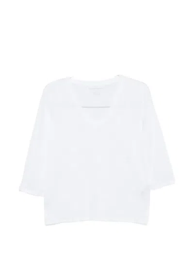 Majestic V-neck T-shirt In White