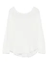 Majestic White Linen With Crew Neck In White