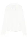 Majestic Filatures Long-sleeved White Shirt With Classic Collar In White