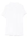 Majestic Filatures Short-sleeved White Shirt With Classic Collar In White