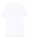 Majestic Filatures Short-sleeved White Shirt With Classic Collar In White