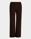 Majestic Wide-leg French Terry Pants In Coffee