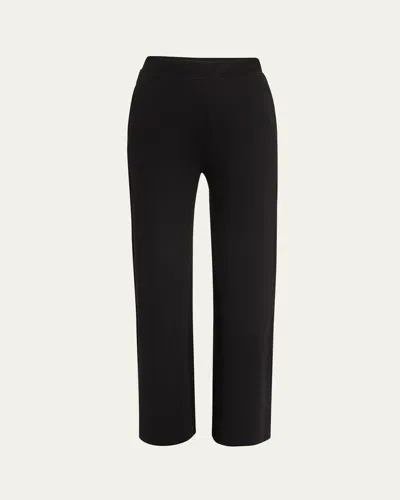 Majestic Wide-leg French Terry Pants In Coffee