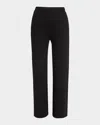 Majestic Wide-leg French Terry Pants In Noir